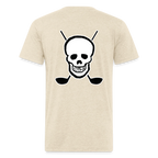 Skull & Golf Clubs Tee - heather cream