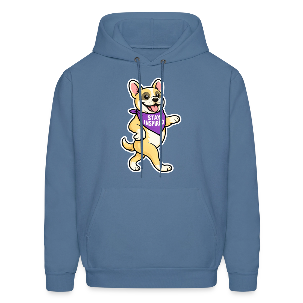 Dancing Frenchie Hoodie - denim blue
