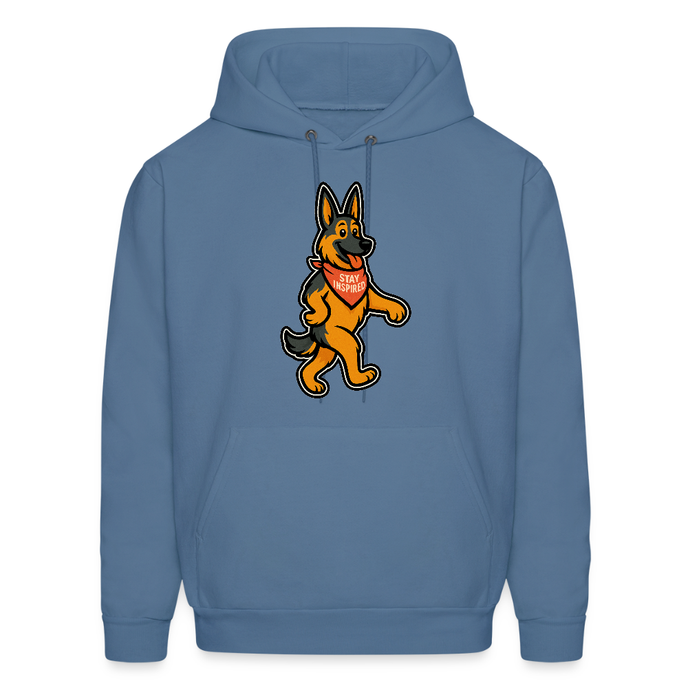 Dancing German Shepherd Hoodie - denim blue