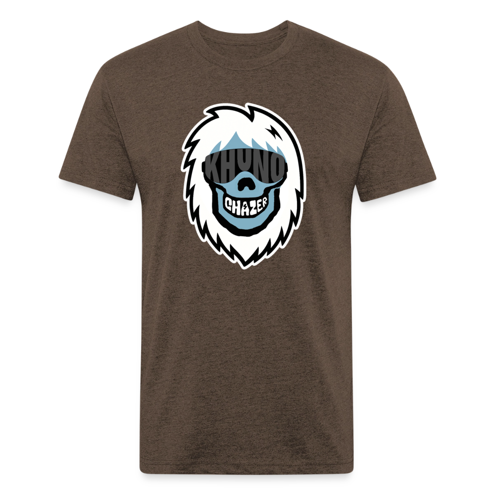 Chazer X Khuno: Skeleton Yeti Tee - heather espresso