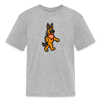 Dancing German Shepherd Kids T-Shirt - heather gray