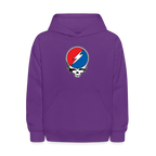 Grateful Skull Kids Hoodie - purple