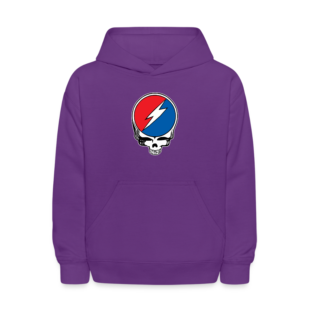 Grateful Skull Kids Hoodie - purple