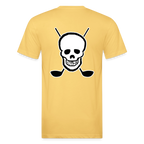 Skull & Golf Clubs Tee - pastel yellow