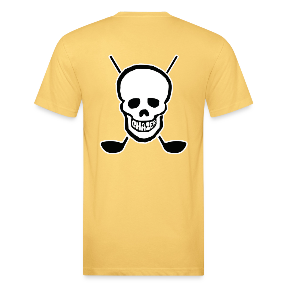 Skull & Golf Clubs Tee - pastel yellow