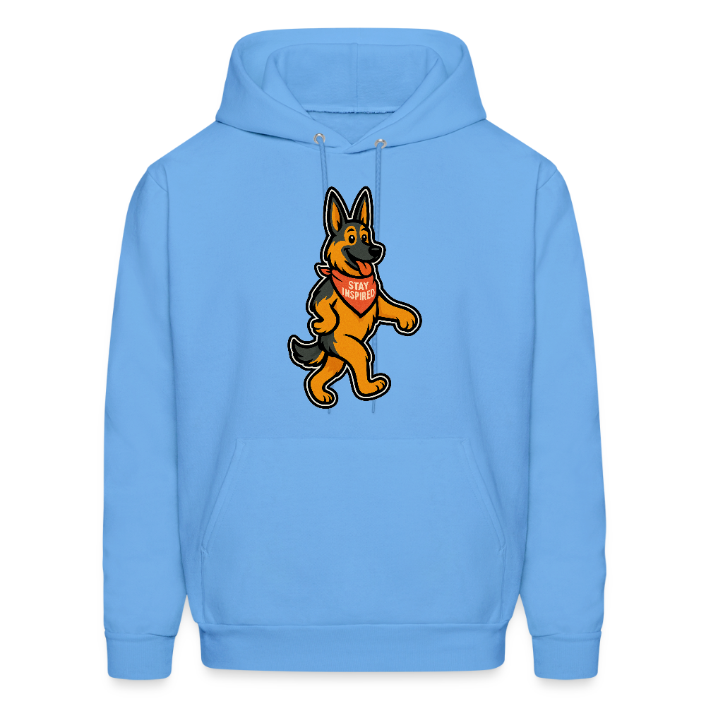 Dancing German Shepherd Hoodie - carolina blue