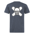 Skull & Snowboards Tee - heather navy