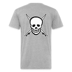 Skull & Surfboards Tee - heather gray