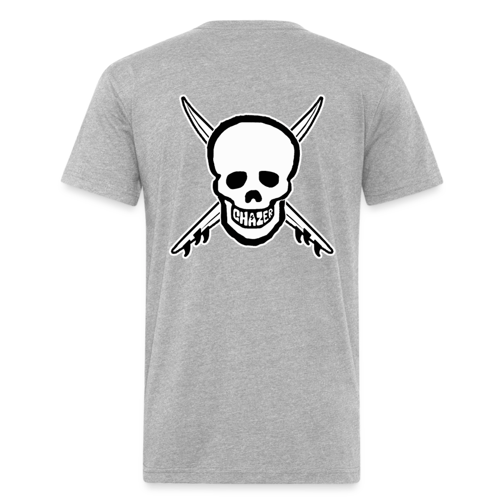Skull & Surfboards Tee - heather gray