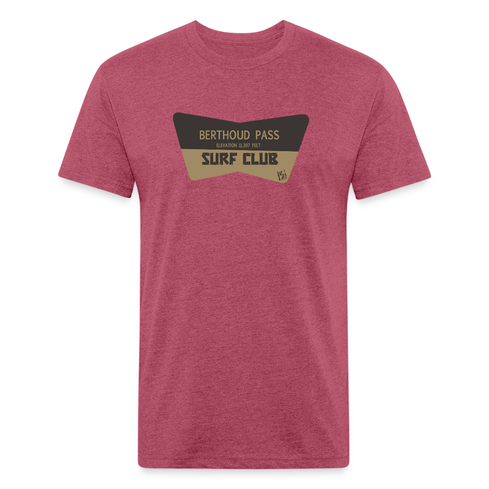 Berthoud Pass Surf Club (BPSC) Tee - heather burgundy