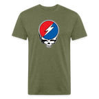 Grateful Skull Tee - heather military green