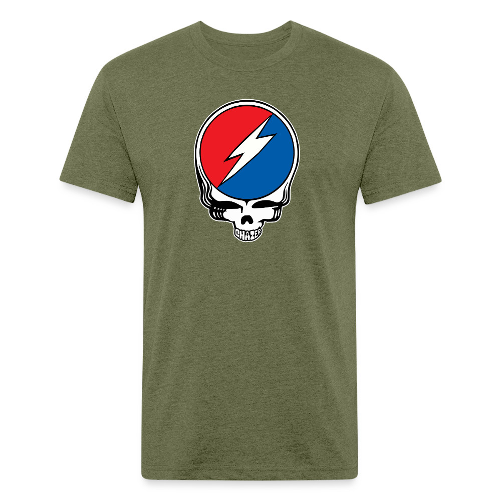 Grateful Skull Tee - heather military green