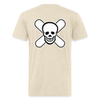 Skull & Snowboards Tee - heather cream