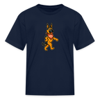 Dancing German Shepherd Kids T-Shirt - navy