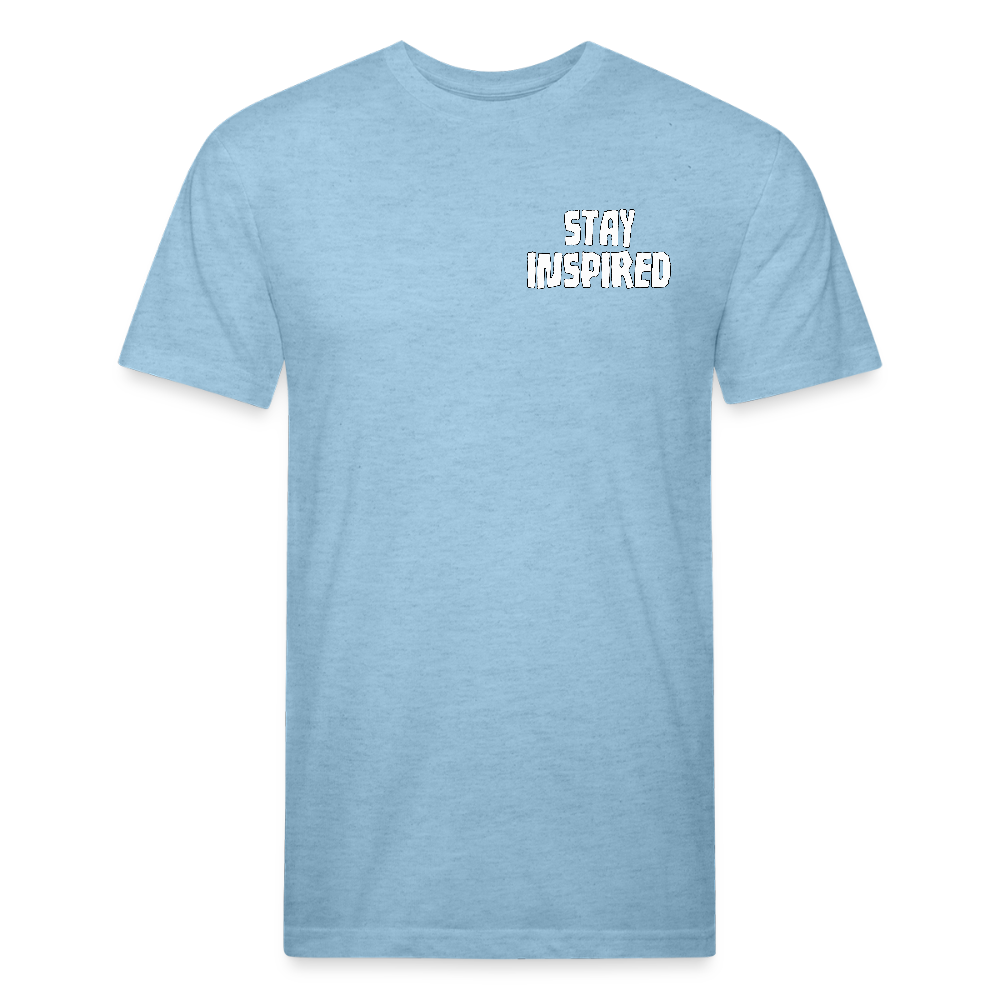 Skull & Skis Tee - heather blue