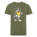 Dancing Pitbull Tee - heather military green