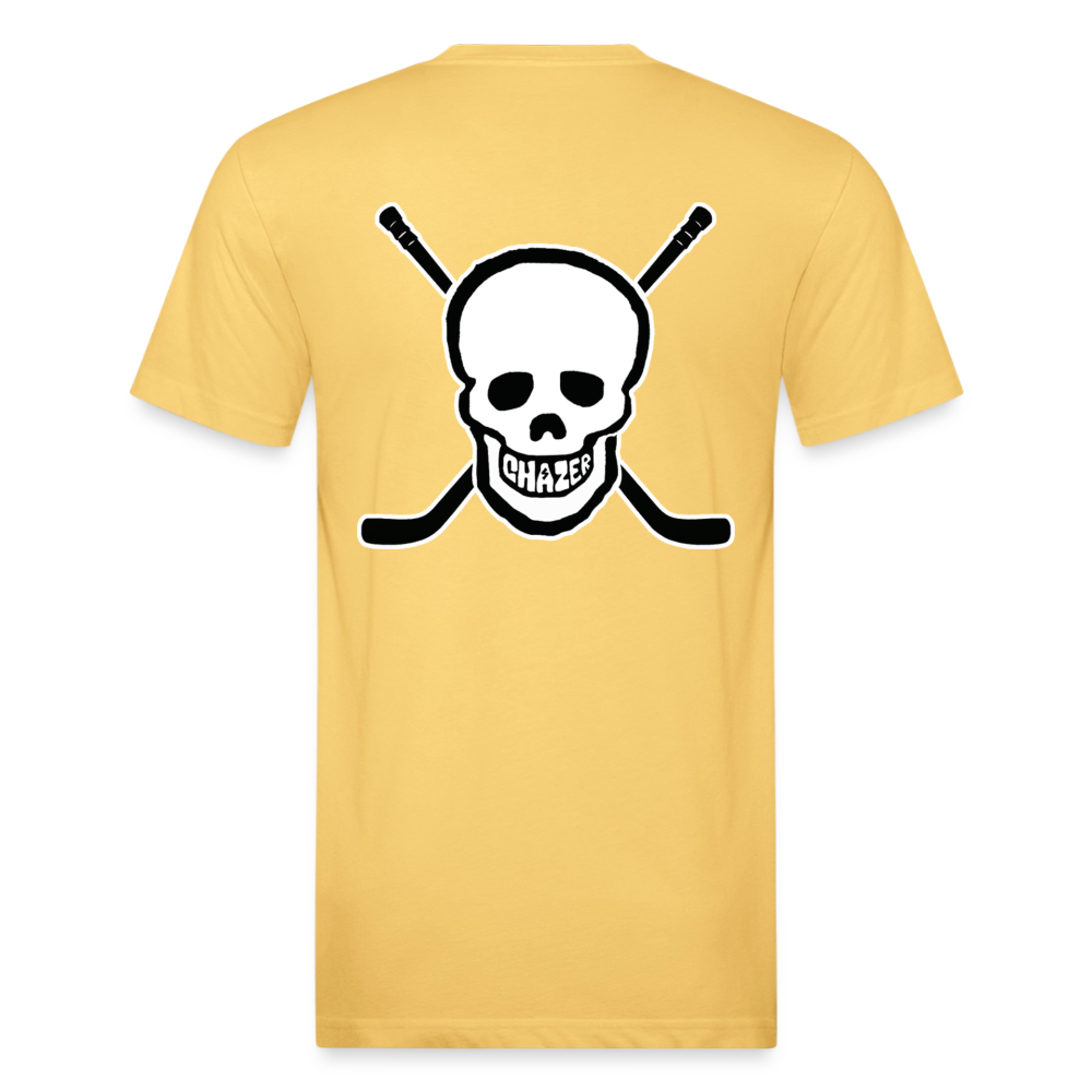 Skull and Hockey Sticks - pastel yellow