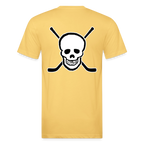 Skull and Hockey Sticks - pastel yellow