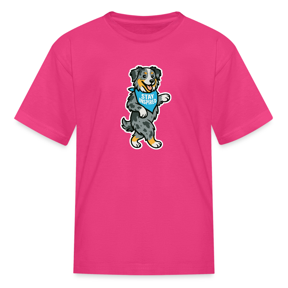 Dancing Aussie Kids T-Shirt - fuchsia