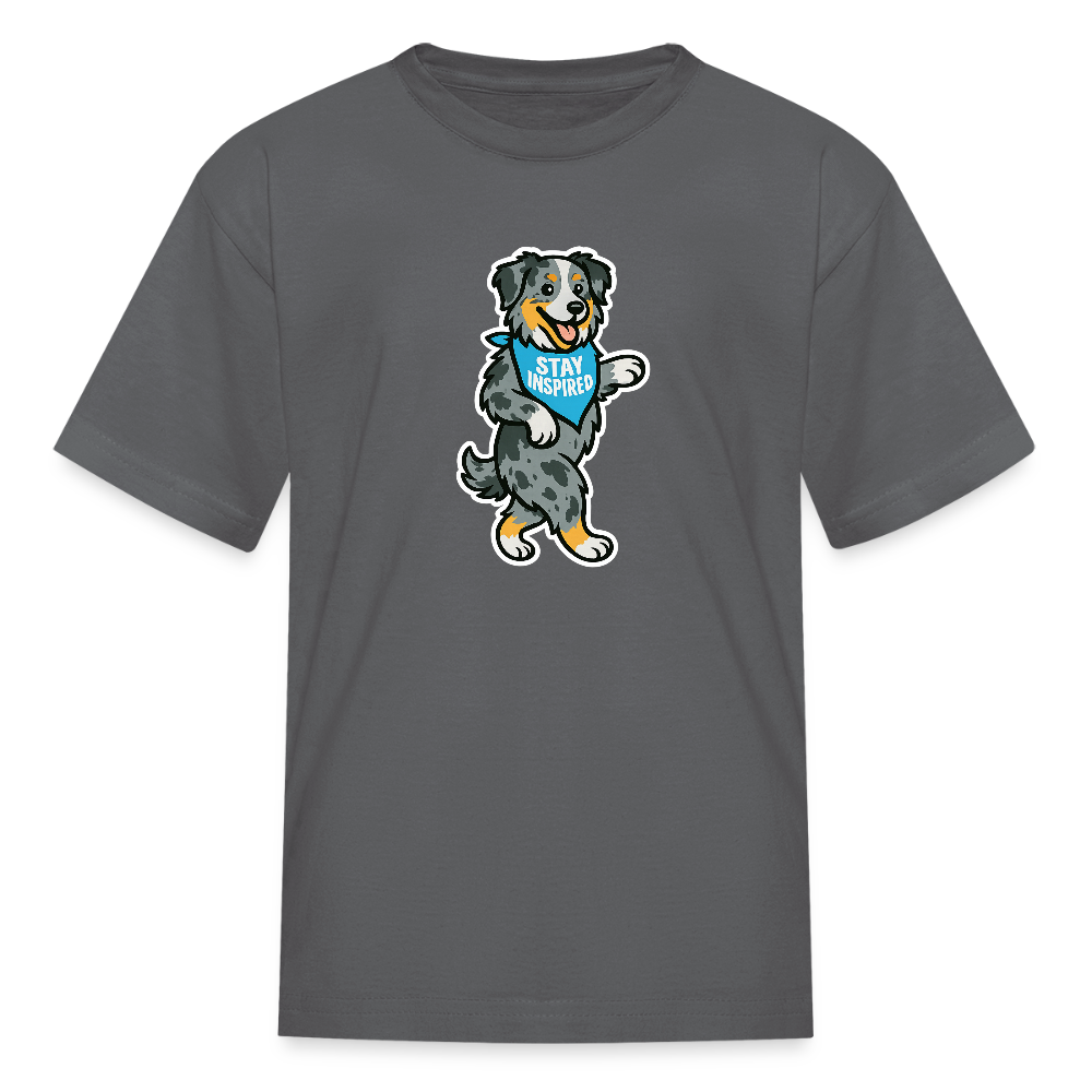Dancing Aussie Kids T-Shirt - charcoal
