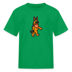 Dancing German Shepherd Kids T-Shirt - kelly green
