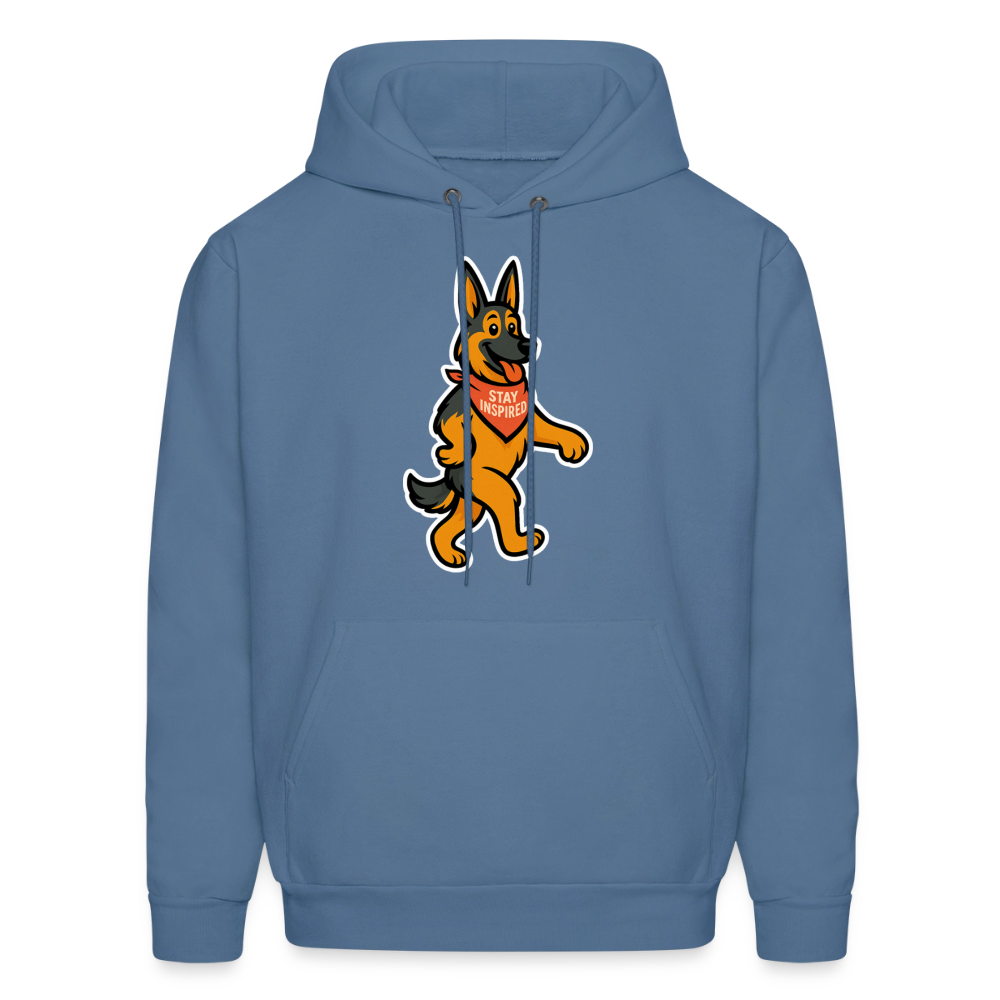 Dancing German Shepherd Hoodie - denim blue