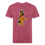German Shepherd Tee - heather burgundy