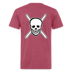 Skull & Skis Tee - heather burgundy
