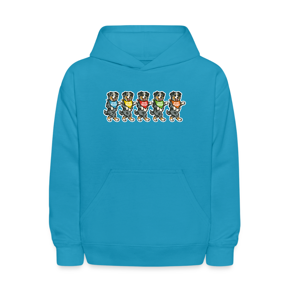 Dancing Aussies Kids' Hoodie - turquoise