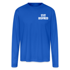 Skull and Hockey Sticks Long Sleeve Active Tee - royal blue