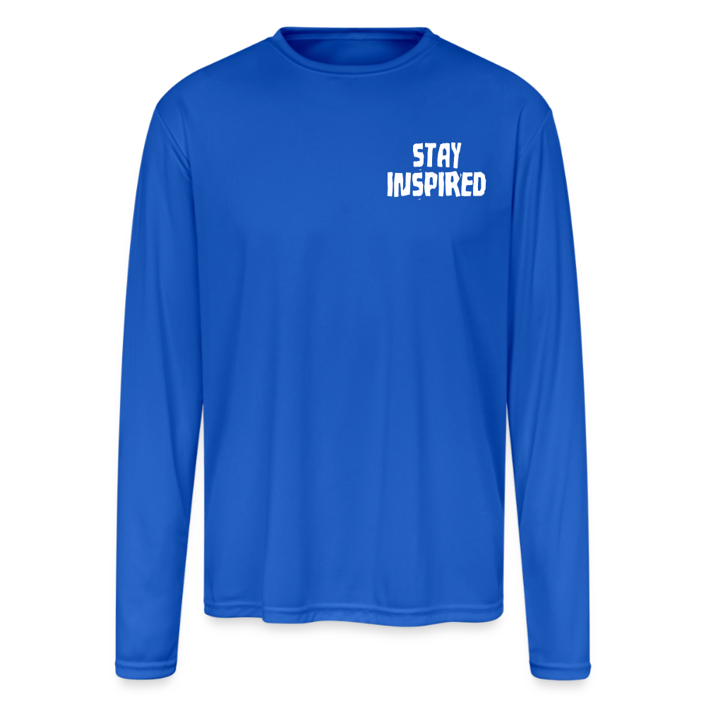 Skull and Hockey Sticks Long Sleeve Active Tee - royal blue