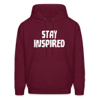 Stay Inspired Hoodie - burgundy