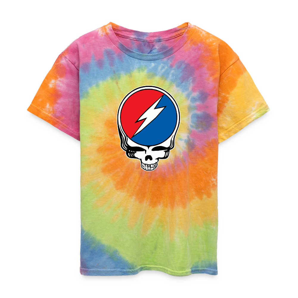 Grateful Skull Kids Tie Dye T-Shirt - rainbow