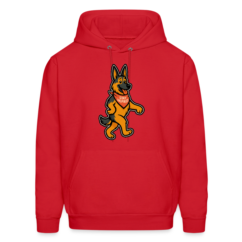 Dancing German Shepherd Hoodie - red