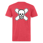 Skull & Snowboards Tee - heather red