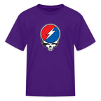 Grateful Skull Kids T-Shirt - purple