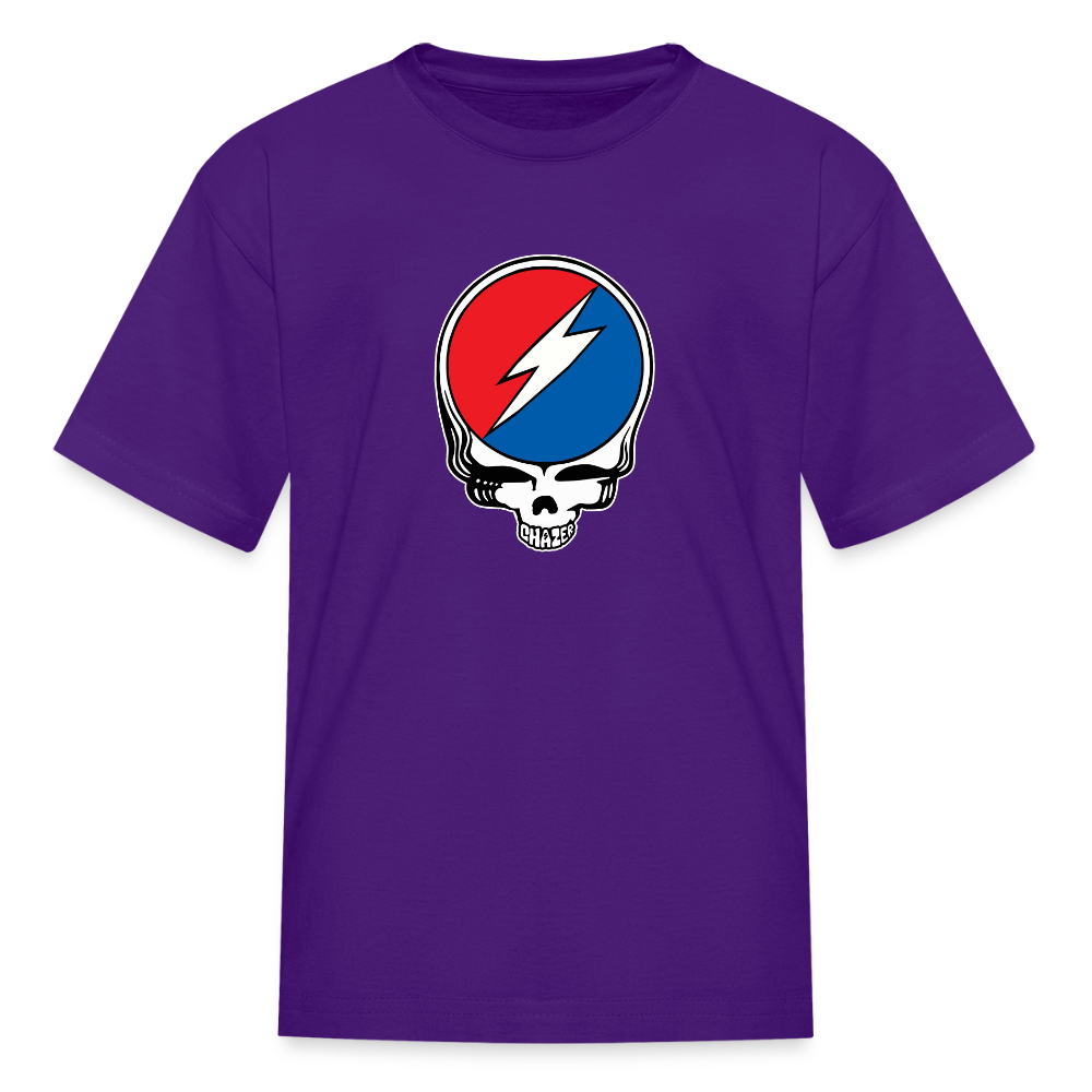 Grateful Skull Kids T-Shirt - purple
