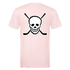 Skull and Hockey Sticks - blush pink 