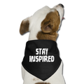 Stay Inspired Dog Bandana (Black) - black